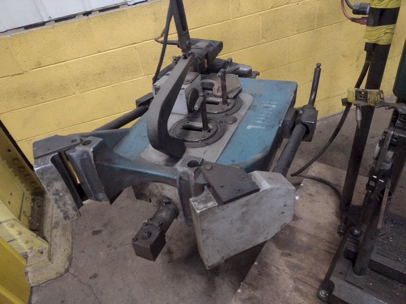 6-3/4" T-DRILL MODEL #T-150 PIPE COLLARING MACHINE WITH T-DRILL EC-150 END PROCESSING ATTACHMENT