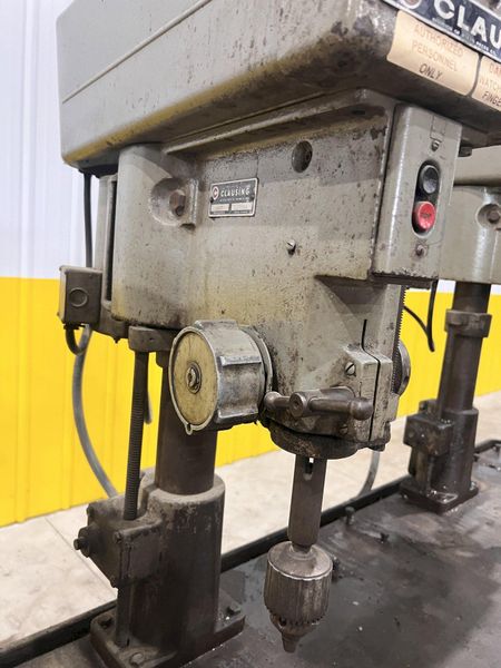 3-HEAD CLAUSING MODEL #1657 GANG DRILL W/ WORK TABLE: STOCK #20866