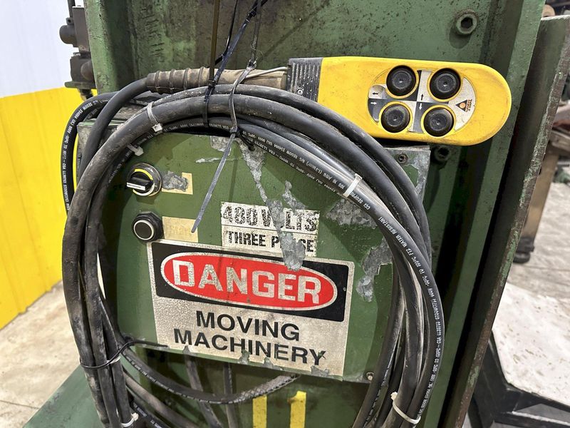 12,000 LB X 50" ROWE MODEL #12050-DSV MOTORIZED COIL REEL UNCOILER & COIL CAR: STOCK #21979