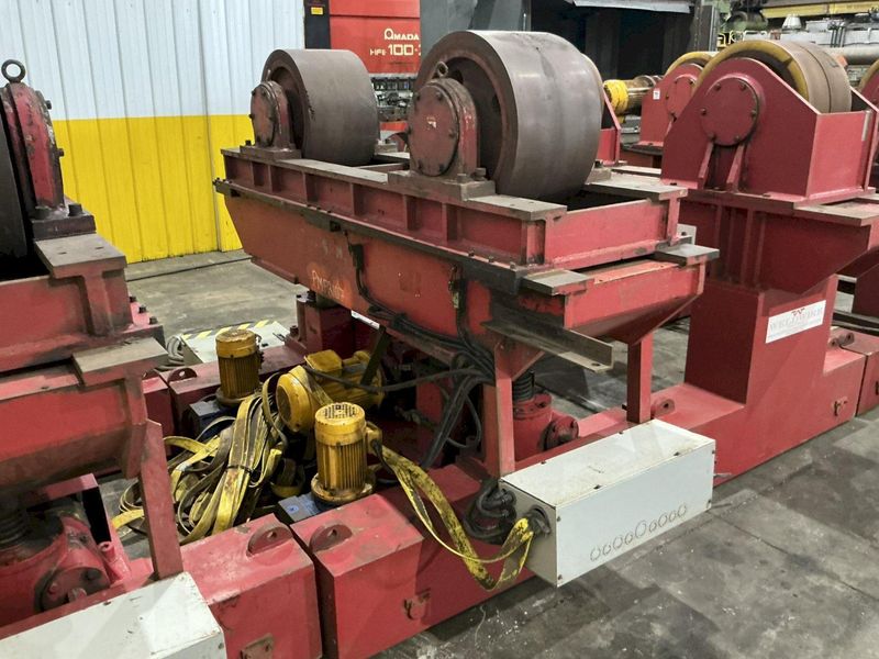 300 TON X 120" DIAMETER WELDWIRE MODEL #CAS-150 TRACK MOUNTED POWERED TANK TURNING ROLLS, 1 DRIV