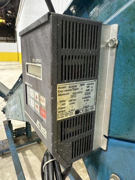 8" WIDE X 6' HIGH NEW LONDON ENG MODEL #500 MOTORIZED BELT INCLINED PARTS CONVEYOR: STOCK #20069