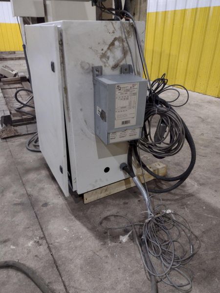 48” WIDE x 30 HP MECHANICAL IN-LINE COIL PRESS & SHEAR WITH PLC VARIABLE SPEED DRIVE: STOCK #229