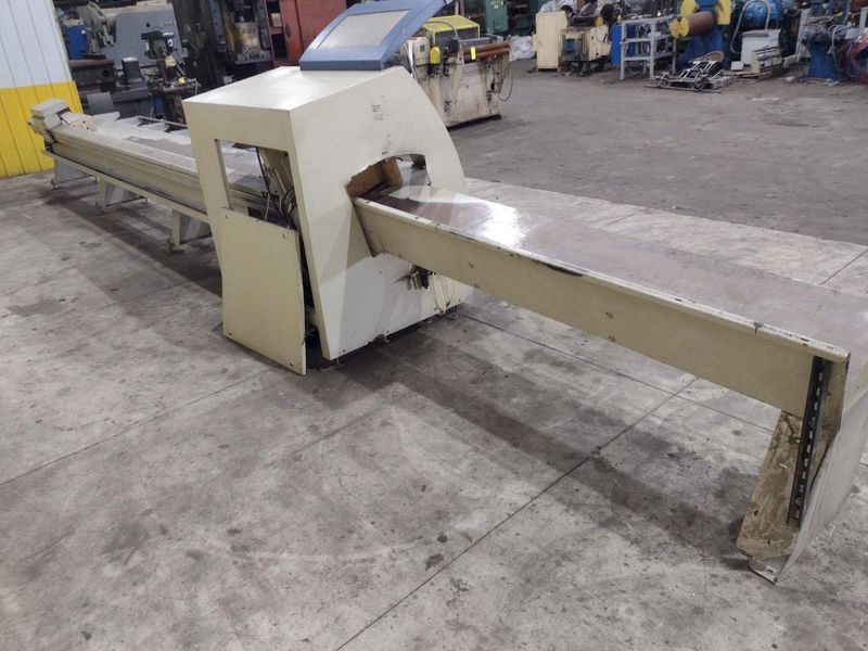 6" HIGH X 14" WIDE WEINIG DIMTER  OPTICUT MODEL #S75 CROSS-CUT AUTOMATIC WOOD SAW, NEW 2003: STO