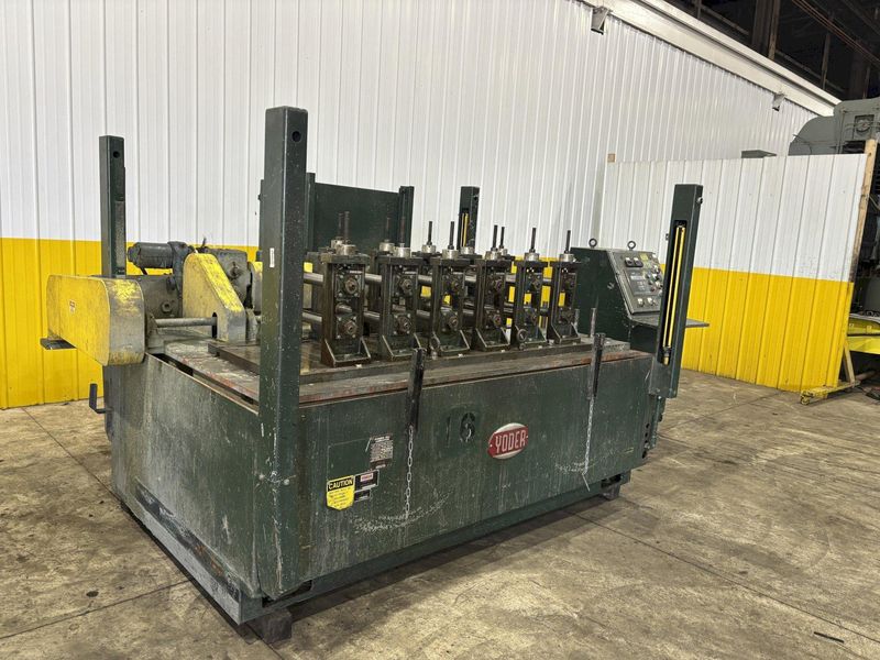 6 STAND X 2" YODER MODEL Q-150 U JOINT DRIVE RAFTED ROLLFORMER, W/ 7 RAFTS & 42  STANDS: STOCK #