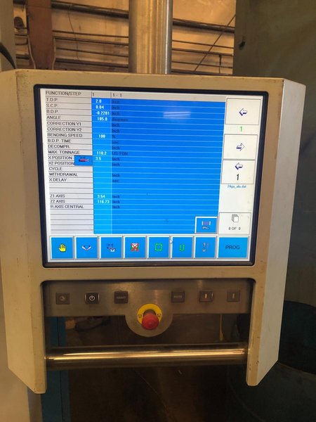100 Ton Safan Finn Power E-Brake E100-3100, 122", 5-Axis Back Gauges, 2010, #16906