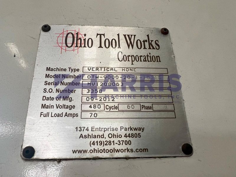 Used, Ohio Tool Works Vertical Hone