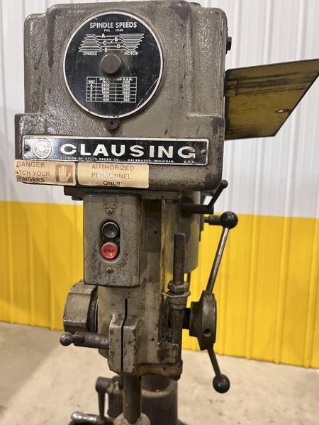 3-HEAD CLAUSING MODEL #1657 GANG DRILL W/ WORK TABLE: STOCK #20866