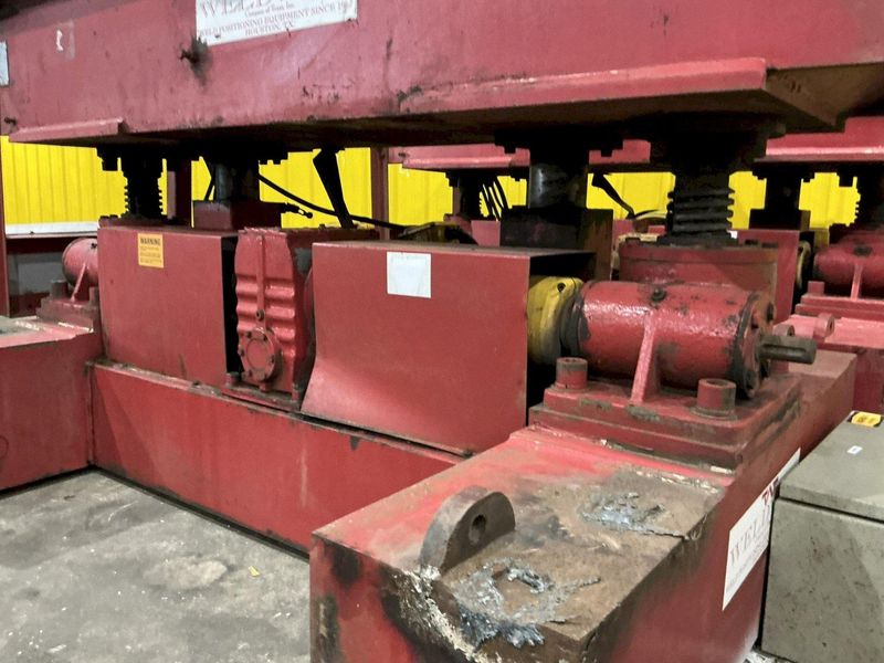 300 TON X 120" DIAMETER WELDWIRE MODEL #CAS-150 TRACK MOUNTED POWERED TANK TURNING ROLLS, 1 DRIV