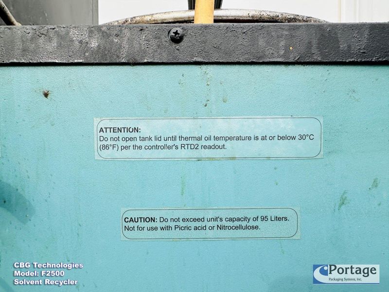 CBG Technologies Model: F2500  ||  Solvent Recycler