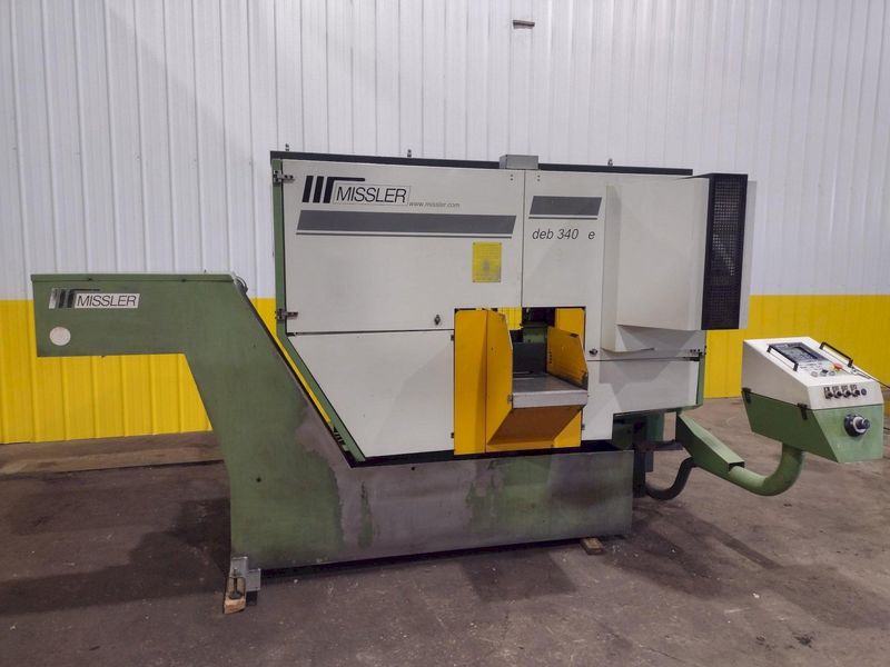 13.4" X 13.4" MISSLER MODEL #DEB-340-CE AUTOMATIC HORIZONTAL BANDSAW, NEW 2000: STOCK #19627