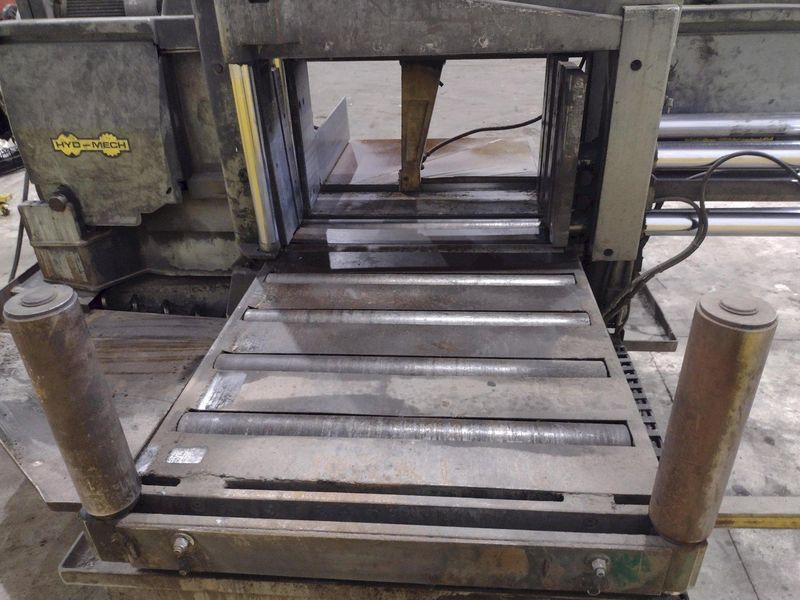 16" x 16" HYD-MECH MODEL #M-16A AUTOMATIC HORIZONTAL BANDSAW WITH POWER MITRE SWIVEL: STOCK #234