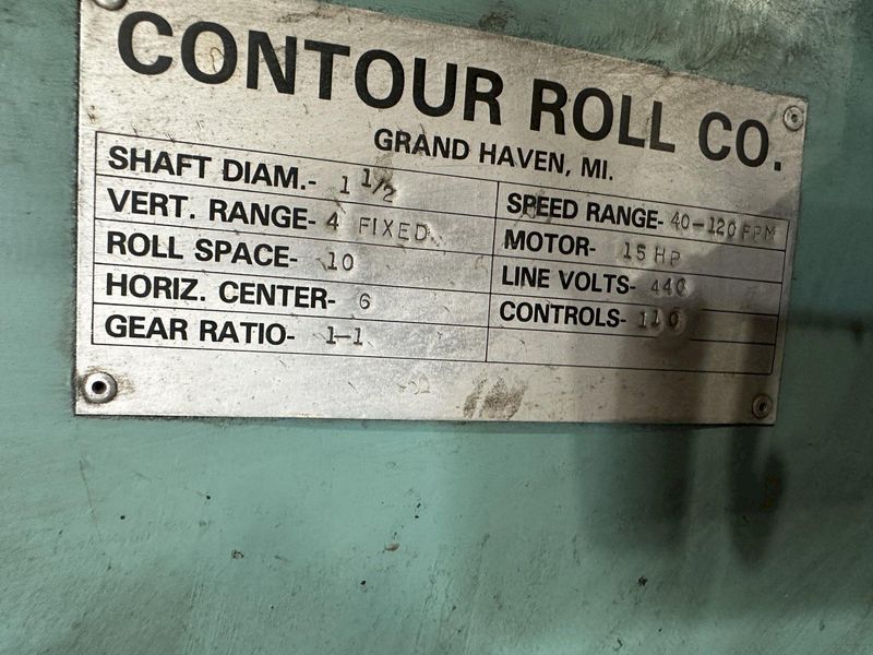 20 STAND X 1.5' X 10" RS CONTOUR ROLLFORMER WITH AMS CONTROLS: STOCK #21331