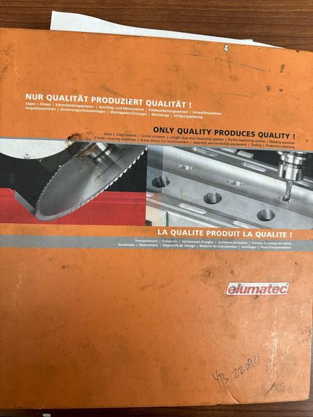 ELUMATEC MODEL #SBZ122 PROFILE MACHINE CENTER: STOCK #22090