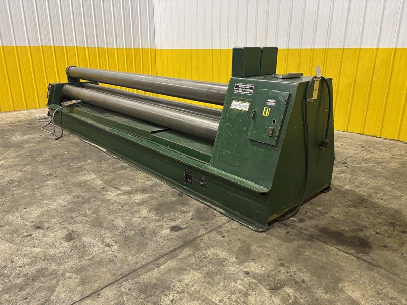 12' X 1/4" ROUNDO MODEL #PS-205 DOUBLE PINCH HYDRAULIC 3 ROLL PLATE ROLL: STOCK #23118