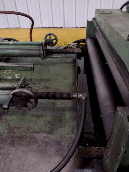 54" X 10 GAUGE DALLAS AIR FEED WITH EDWARDS SHEAR CUT TO LENGTH LINE: STOCK 15968