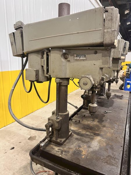 3-HEAD CLAUSING MODEL #1657 GANG DRILL W/ WORK TABLE: STOCK #20866