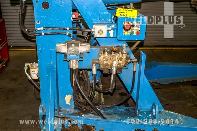 16,000 Lb. Gabco Hydraulic Beam Positoner, 100" Max Dia w/Tbl Vert, 25° Tilt Up, 20° Down