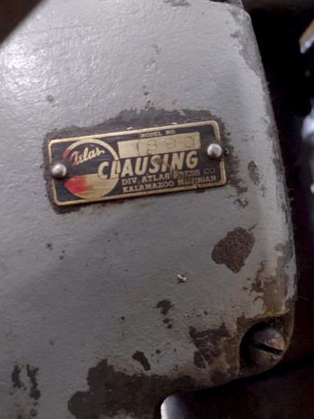 2 SPINDLE 20" ATLAS CLAUSING MODEL #1800 GANG DRILL WITH POWER FEED: STOCK #16676