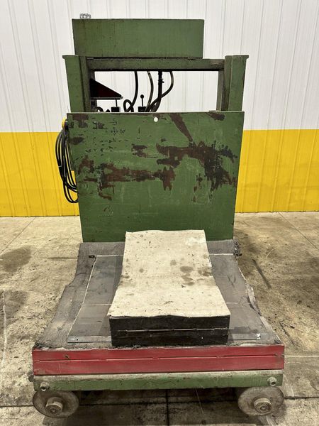 12,000 LB X 50" ROWE MODEL #12050-DSV MOTORIZED COIL REEL UNCOILER & COIL CAR: STOCK #21979