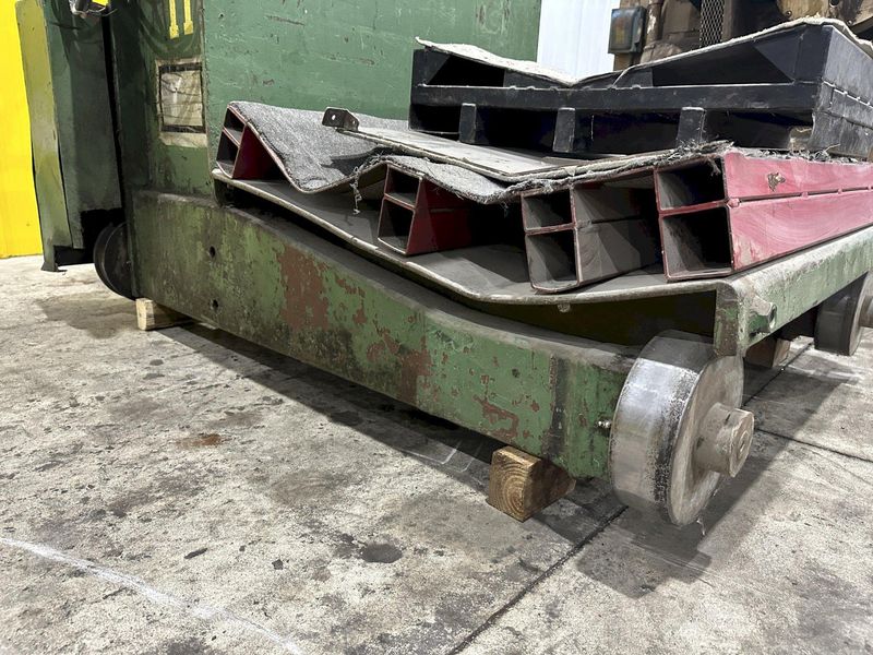 12,000 LB X 50" ROWE MODEL #12050-DSV MOTORIZED COIL REEL UNCOILER & COIL CAR: STOCK #21979