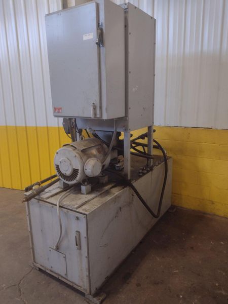 20,000 LB 10 TON X 48" RED BUD (RBI) MOTORIZED COIL REEL / UNCOILER & STRAIGHTENER FEED LINE: ST