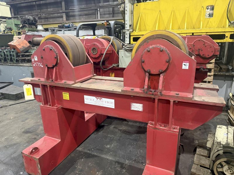 300 TON X 120" DIAMETER WELDWIRE MODEL #CAS-150 TRACK MOUNTED POWERED TANK TURNING ROLLS, 1 DRIV