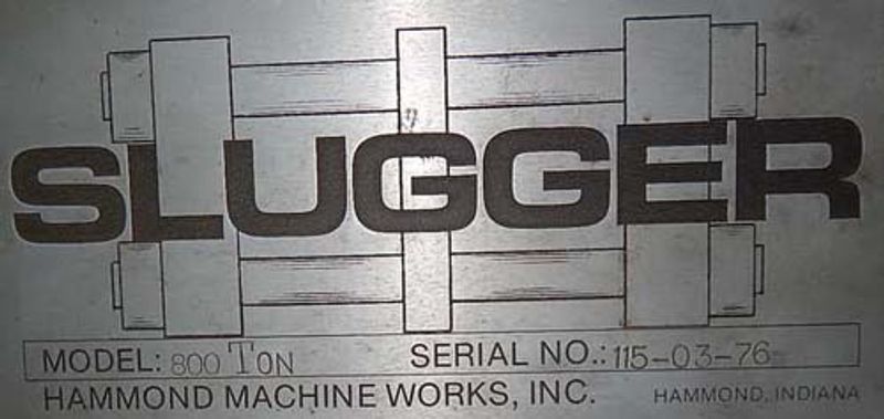 800 TON BEMCOR "LITTLE SLUGGER" HYDRAULIC SHEAR
