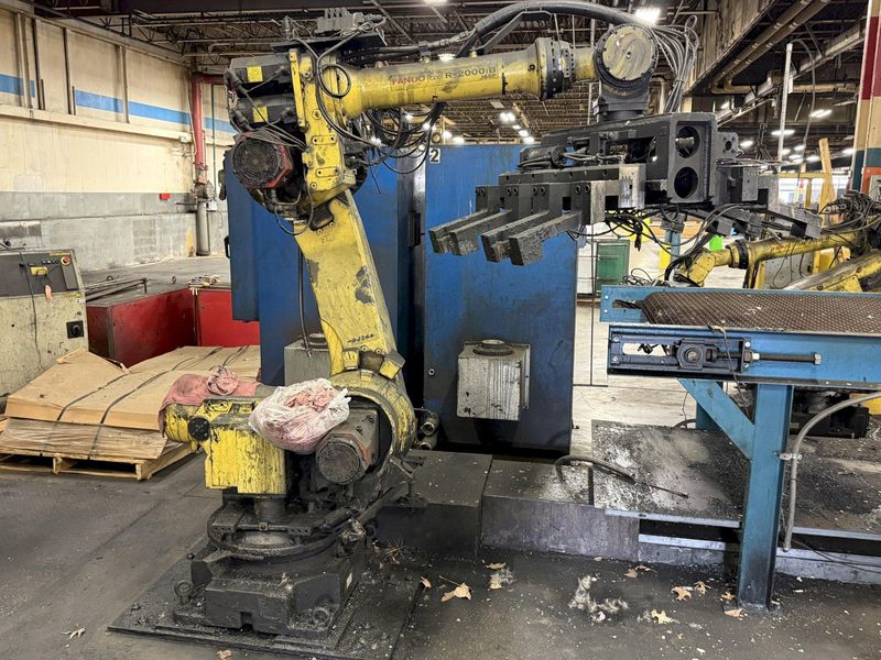 1600 TON AJAX FORGING PRESS CELL WITH INDUCTION UNIT AND ROBOT, 12" STROKE: YOBRO #24242