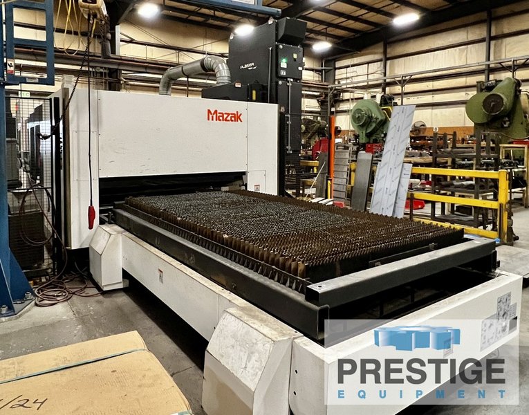 Mazak Optiplex Nexus 3015 CO2, 2.5 KW, Dual Pallet, 60" x 120" Max. Workpiece, Dust Collector, Chiller, 2015 #43132