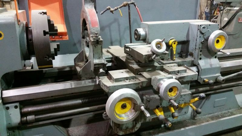 AXELSON 2516 Engine Lathe 3" BORE Swing 28" Centers 120" 18" CHUCK 2 STEADY RESTS