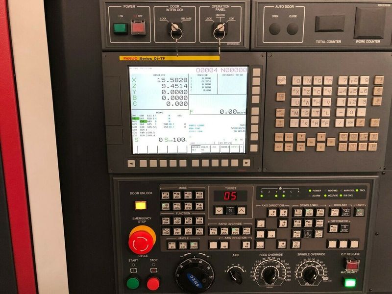 600 Hours Only 2018 SAMSUNG CNC SL-2000BSY CNC Lathe FANUC 0i-TF Y-AXIS SUB SPINDLE FULL C-AXIS LIVE TOOL 6 HOLDERS 6 live tooling holders- 2 single radial, 2 single axial, 1 double radial, 1 double axial opposed