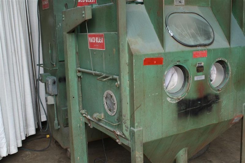 48' x 36' VACU BLAST BLASTING CABINET: STOCK #50990