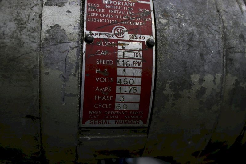 1 TON C & M ELECTRIC HOIST: STOCK #63160
