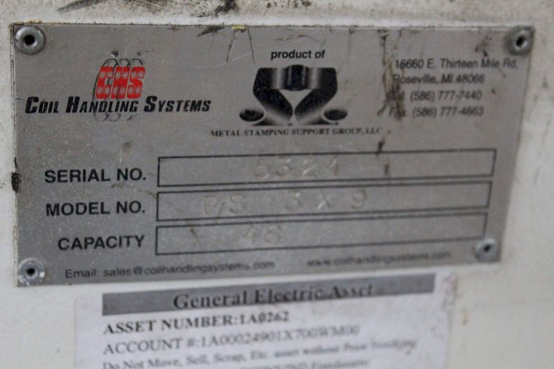 48' COIL HANDLING SYSTEMS STRAIGHTENER: STOCK #67553