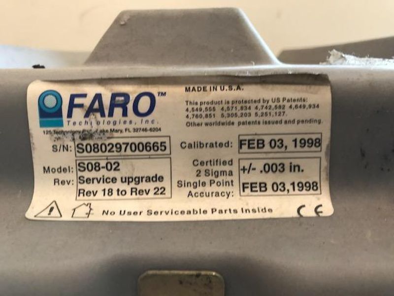 FARO PORTABLE COORDINATE MEASURING MACHINE: STOCK #73063