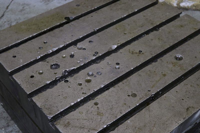 PAIR - 18" X 48" X 30" CUSTOM DRILLED  ANGLE PLATES: STOCK #73099