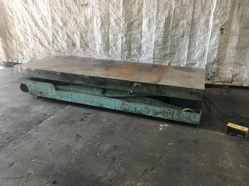 120 "X 48" ELECTRIC SCREW TYPE  SCISSORS LIFT TABLE: STOCK #73073