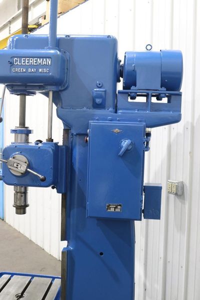 25 CLEEREMAN SINGLE SPINDLE BOX COLUMN DRILL: STOCK #72185
