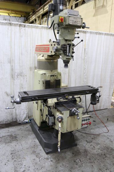 3 HP WILLIS MICROCUT MDL #1050 II VERTICAL MILL: STOCK #71228