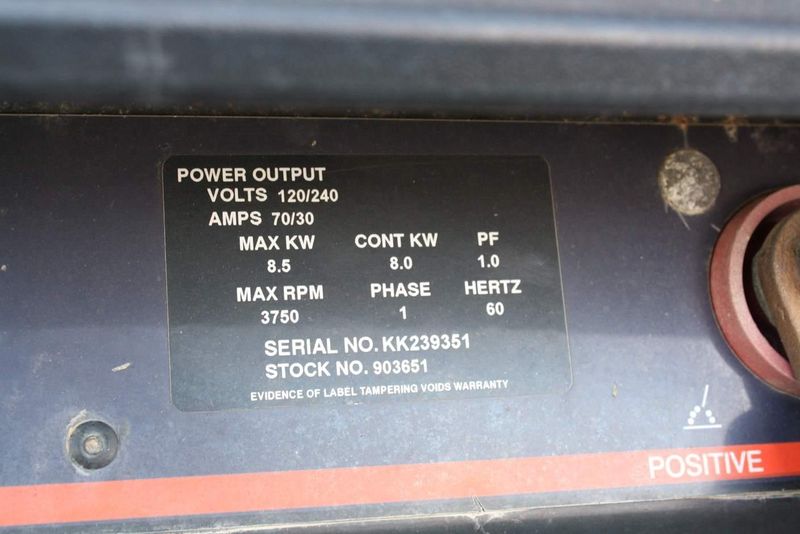 HOBART MODEL #8500 PORTABLE WELDER & GENERATOR: STOCK 67307