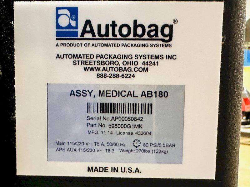 Autobag AB180 w/PI-412C Printer Bagger System