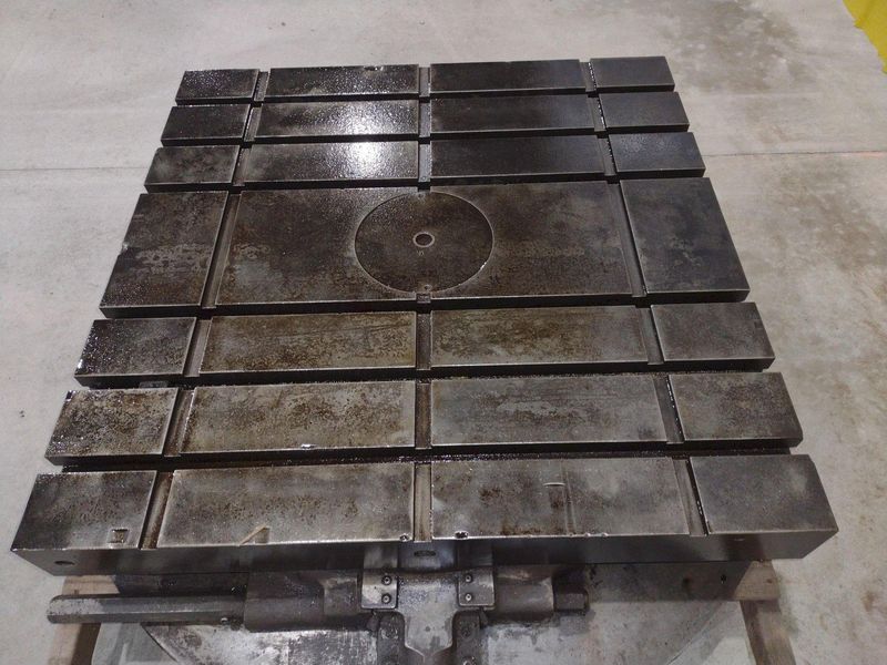 36" X 36" LUCAS T SLOTTED PNEUMATIC AIR LIFT ROTARY TABLE: STOCK 18366