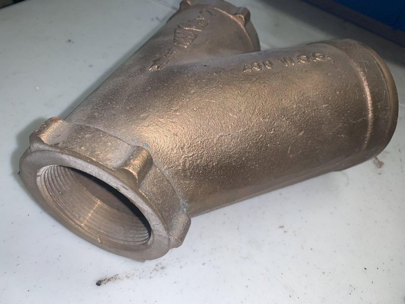 2" KECKLEY BRONZE THREADED Y STRAINER 400 W.O.G STOCK #16395