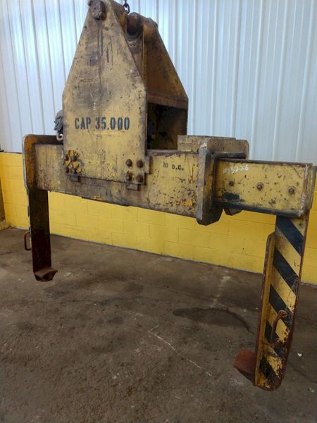 35,000 LB 17.5 TON X 17" TO 69" X 60"  OD BRADLEY CRANE MOTORIZED COIL GRAB: STOCK 13226