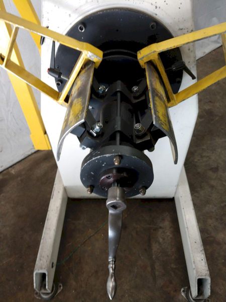 1,100 LB X 16" GSW MODEL #MHM0.5/1250SO SERVO MOTORIZED COIL REEL UNCOILER, NEW 1996: STOCK 1298