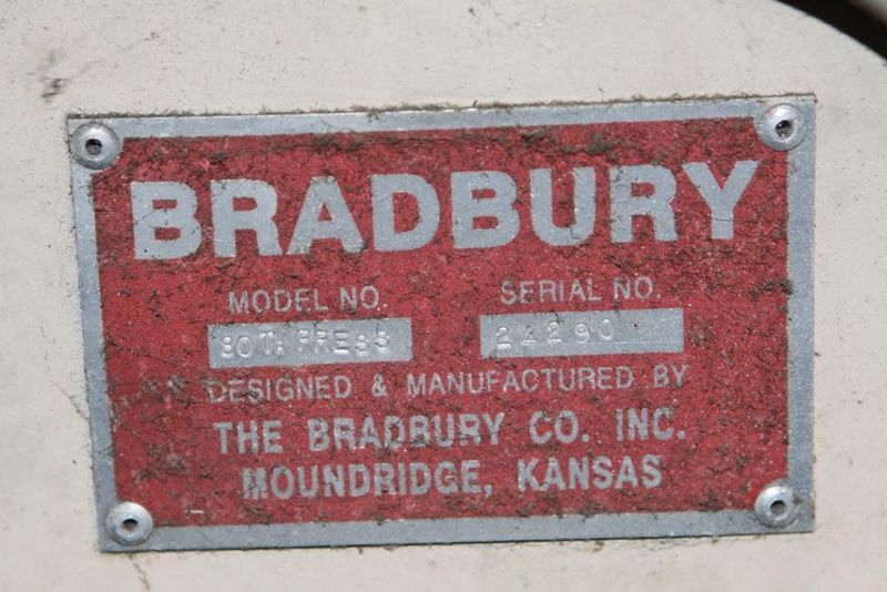 80 TON BRADBURY 4 POST CUTOFF/PREPUNCH PRESS: STOCK #63803