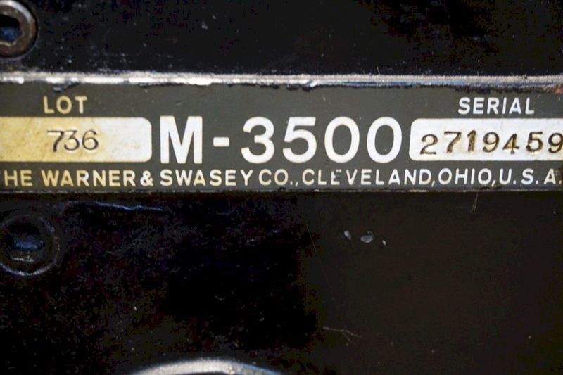 3A WARNER & SWASEY SADDLE TYPE TURRET LATHE: STOCK #73423