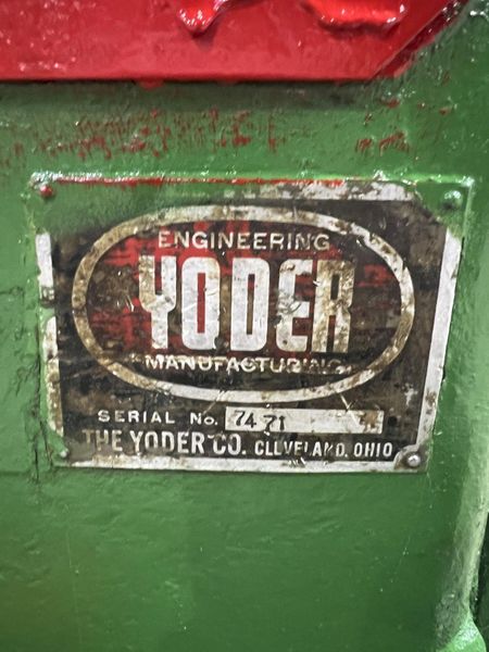 25 TON YODER MODEL #P-25 MECHANICAL CUTOFF PRESS, 2.25" STROKE : STOCK #20524