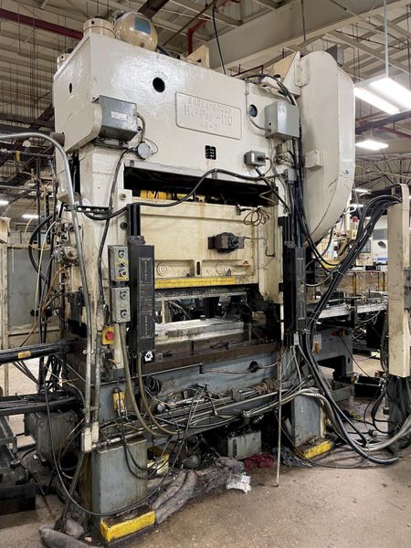 110 TON BROWN & BOGGS MODEL HP2-110 SRAIGHT SIDE PRESS: STOCK #15350
