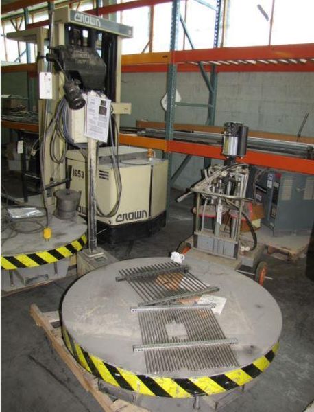 5000 LB 2.5 TON X 42" DURANT TOOL MODEL R50-25 MOTORIZED HORIZONTAL COIL REEL PALLET DECOILER: S